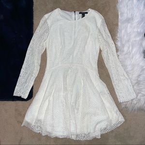 White long sleeve lace dress